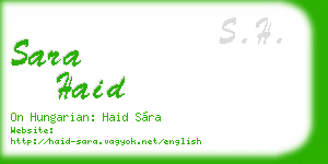 sara haid business card
